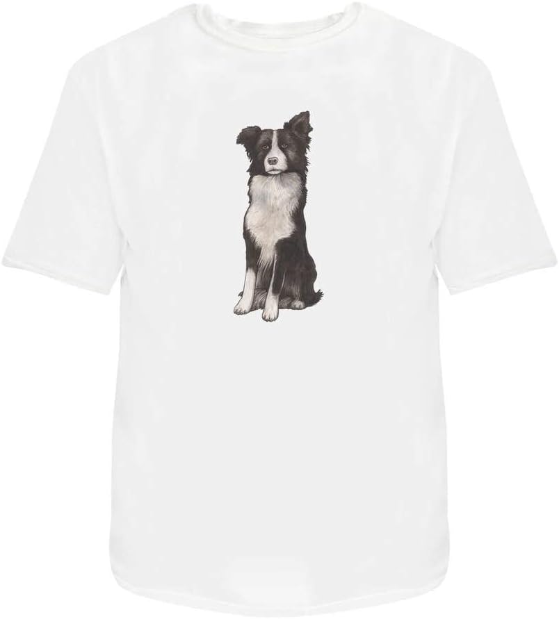 Azeeda 'Border Collie' Unisex Cotton T-Shirt (TA020531) - White