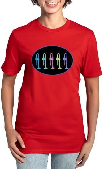 CafePress Trumpet Player Musician Women's Classic T Shirt Women's Relaxed Fit Classic Cotton T-Shirt - Red