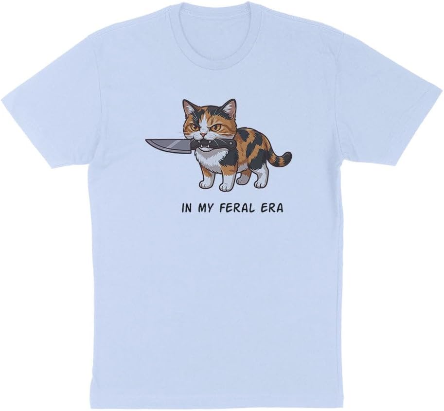 Calico Cat in My Feral Era T-Shirt Unisex - Light Blue