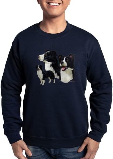 CafePress Border Collie Sweatshirt Classic Crew Neck Light Sweatshirt - Navy