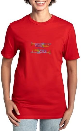 CafePress Trumpets Women's Classic T Shirt Women's Relaxed Fit Classic Cotton T-Shirt - Red