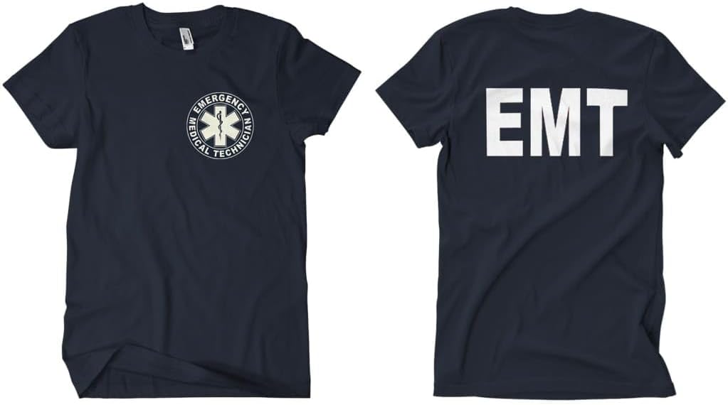 Fox Outdoor Products EMT White Imprint Two-Sided Imprinted T-Shirt - Navy