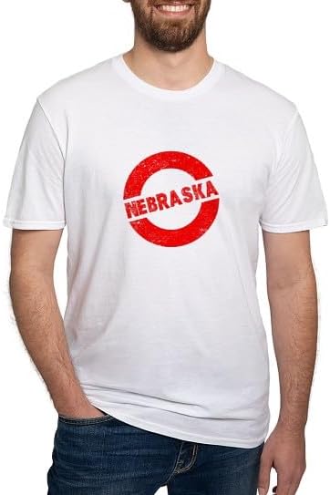 CafePress Rubber Ink Stamp Montana T Shirt Men's Semi-Fitted Classic Cotton T-Shirt - White