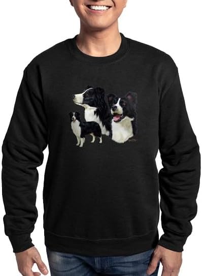 CafePress Border Collie Sweatshirt Classic Crew Neck Light Sweatshirt - Black