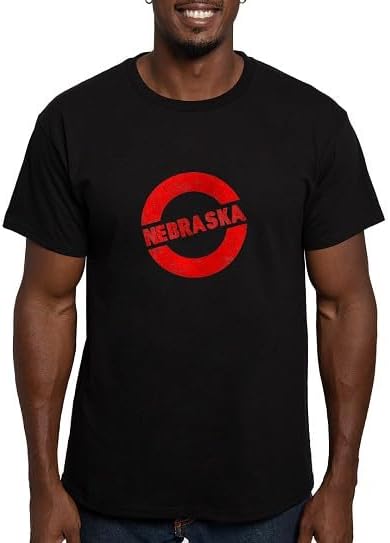CafePress Rubber Ink Stamp Montana T Shirt Men's Semi-Fitted Classic Cotton T-Shirt - Black
