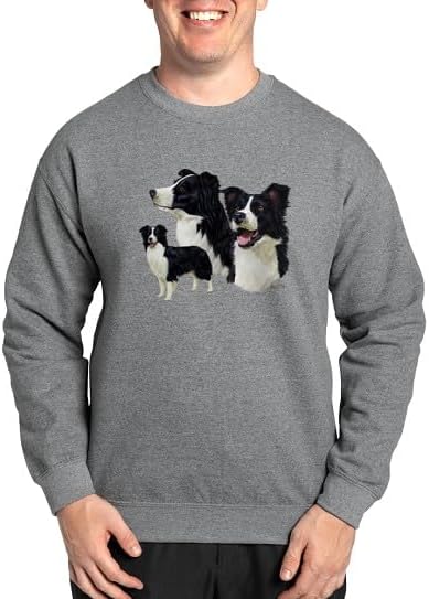 CafePress Border Collie Sweatshirt Classic Crew Neck Light Sweatshirt - Graphite Gray