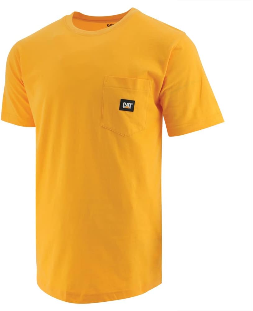 CAT Men's Label Pocket Short Sleeve T-Shirt - Yellow