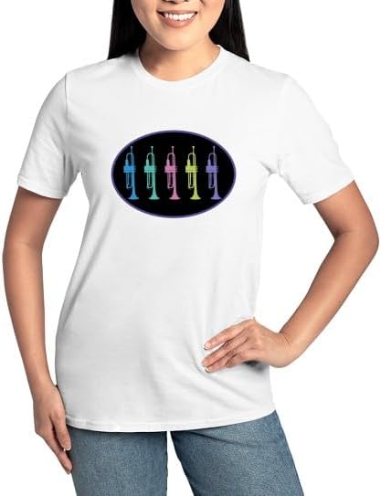 CafePress Trumpet Player Musician Women's Classic T Shirt Women's Relaxed Fit Classic Cotton T-Shirt - White