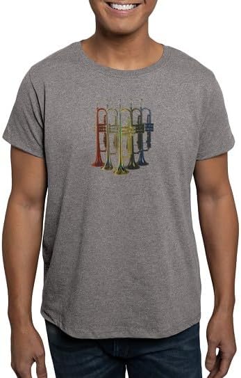 CafePress Trumpets Multi Fitted T Shirt Men's Semi-Fitted Classic Cotton T-Shirt - Graphite