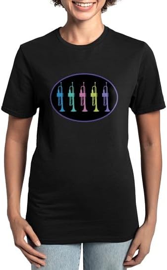CafePress Trumpet Player Musician Women's Classic T Shirt Women's Relaxed Fit Classic Cotton T-Shirt - Black