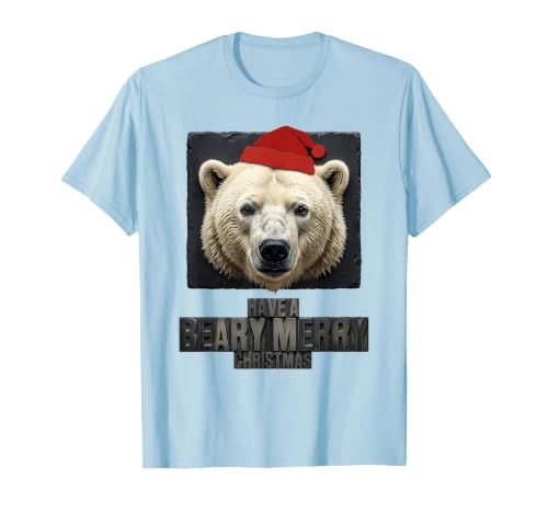 Mademark Have A Beary Merry Christmas Funny Bear Novelty Holiday T-Shirt - size chart