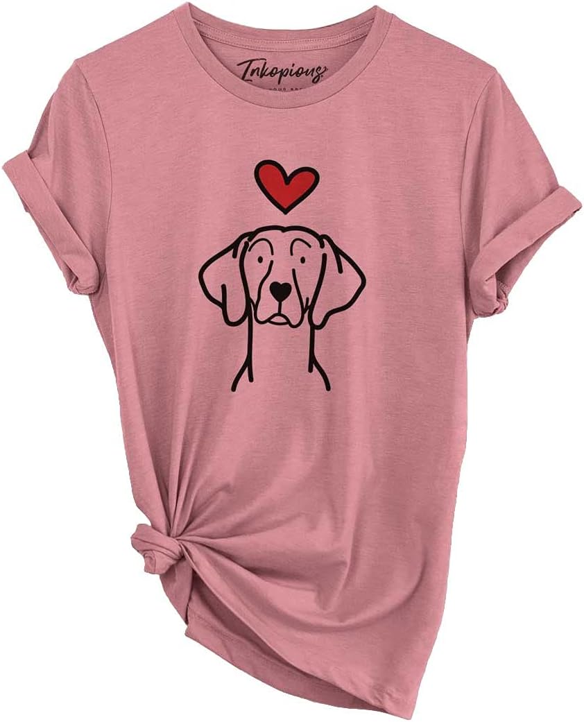 Inkopious Love Always Weimaraner T-Shirt - Unisex Mauve Crewneck