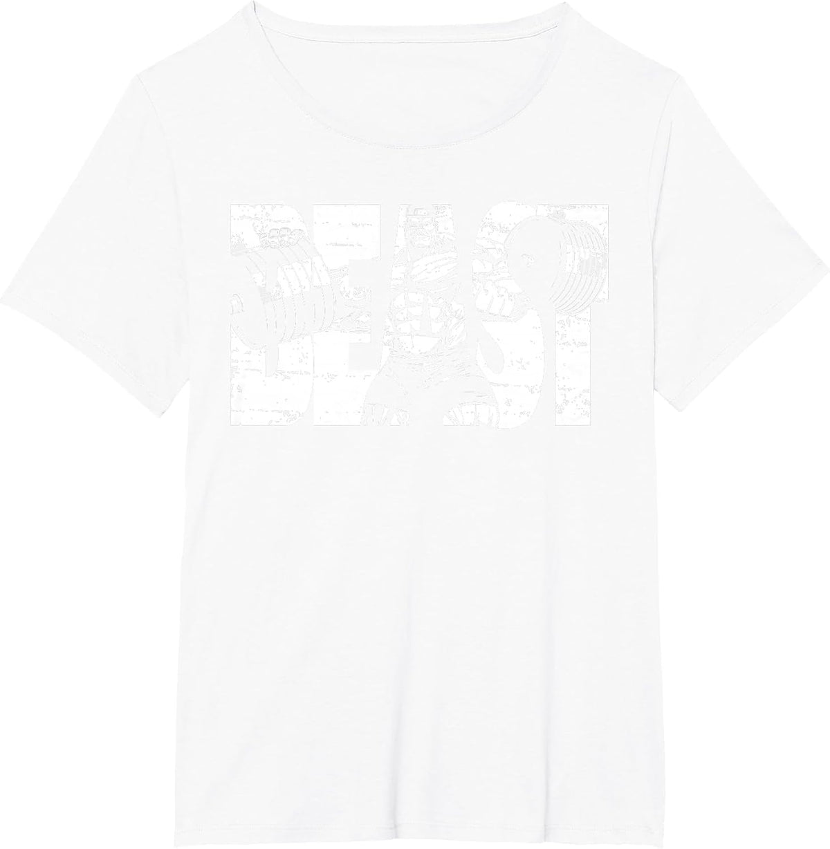 Gym Beast Bodybuilding Workout Motivation Tee Weightlifting T-Shirt - White