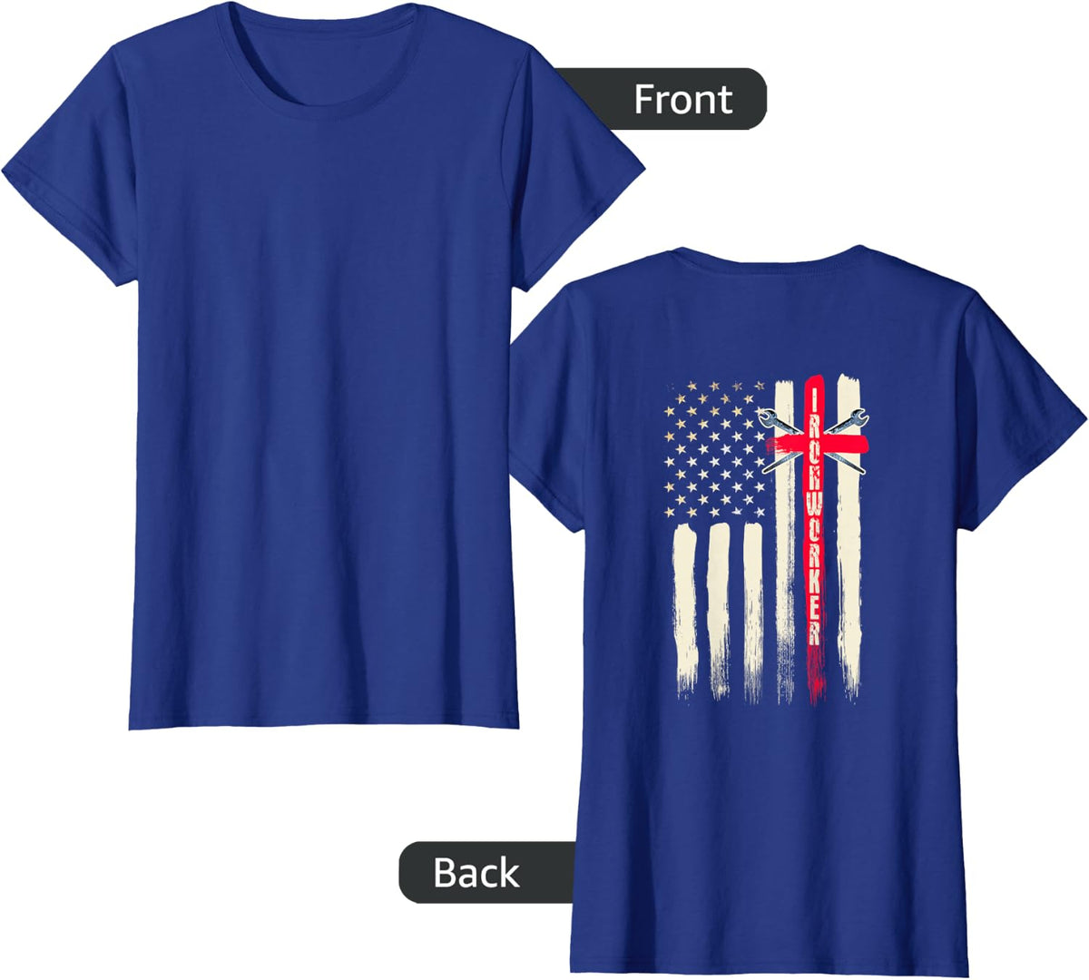 Ironworker Shirts Gift Design On Back Of Shirt T-Shirt - Royal Blue