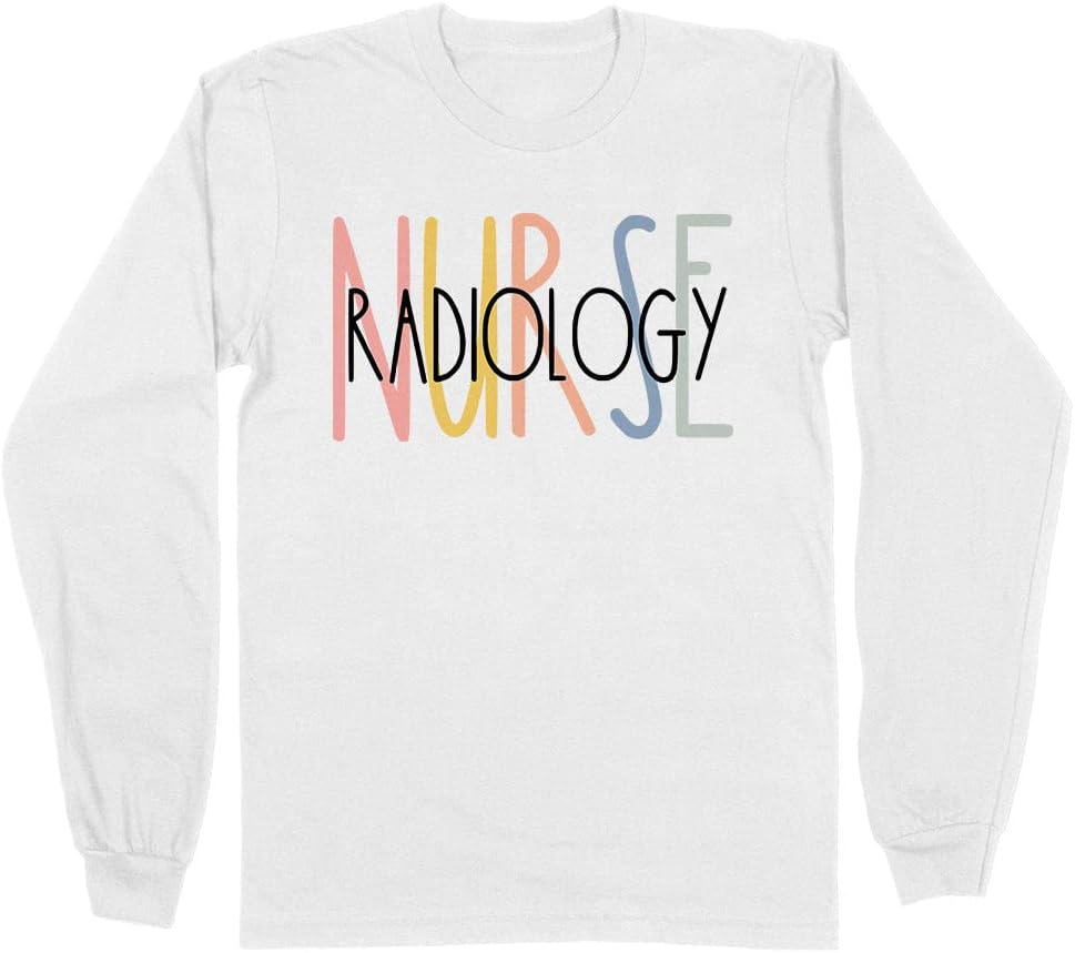 Simple Radiology Nurse Long Sleeve Shirt Unisex - White
