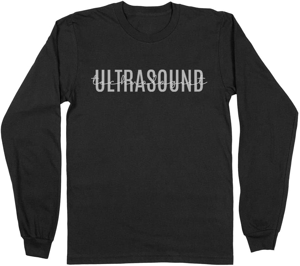 Ultrasound Technologist Long Sleeve Shirt Unisex - Black