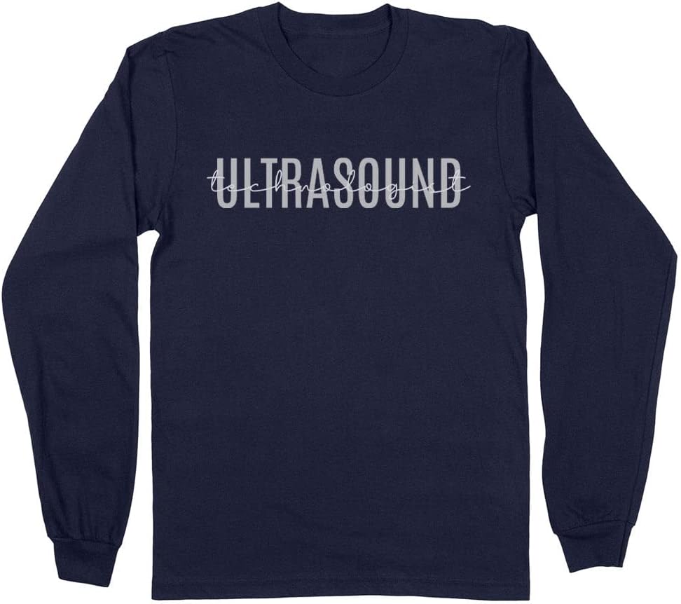 Ultrasound Technologist Long Sleeve Shirt Unisex - Navy