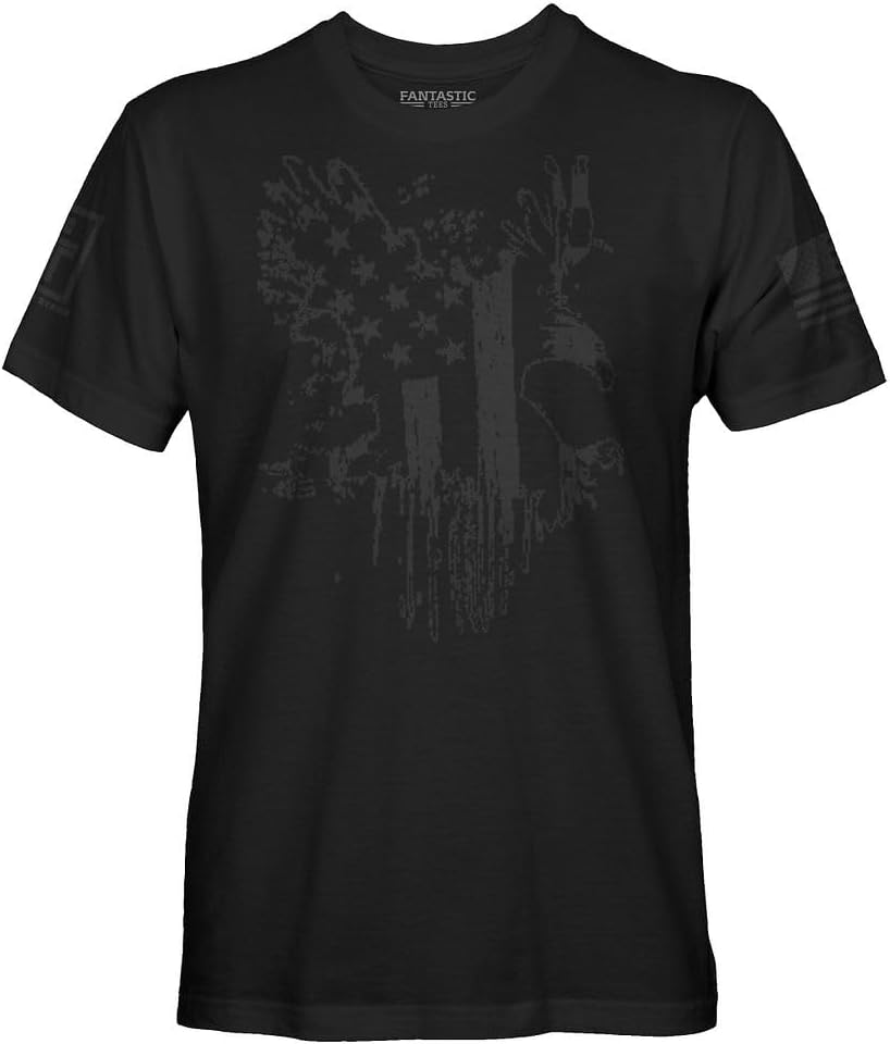 Eagles Old Glory Men's Patriotic T-Shirt - Premium Black Shirt