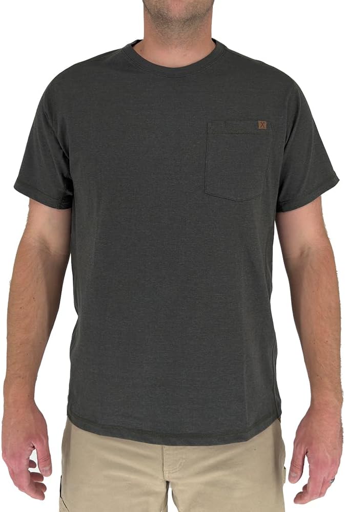 Iron & Haft Men’s Short Sleeve Pocket Work Tee - Charcoal