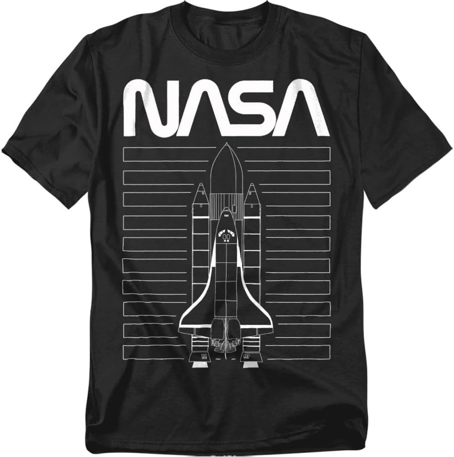 Popfunk NASA Space Shuttle Schematic T-Shirt, (Medium) - As Pictured