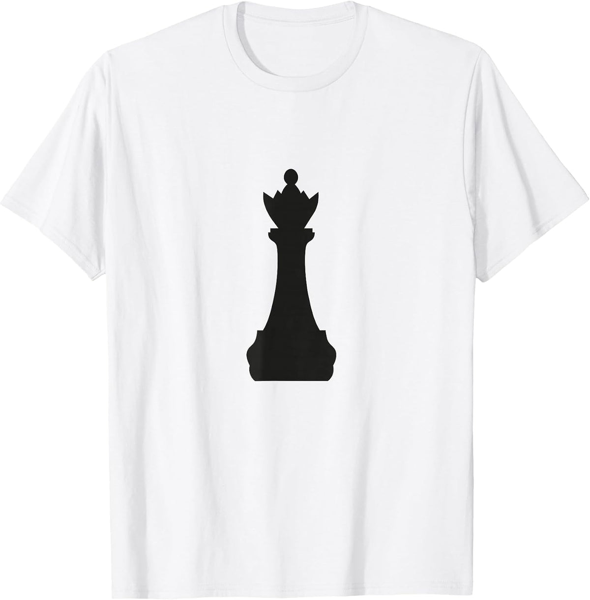 Black Queen Chess Piece Halloween Costume T-Shirt - White