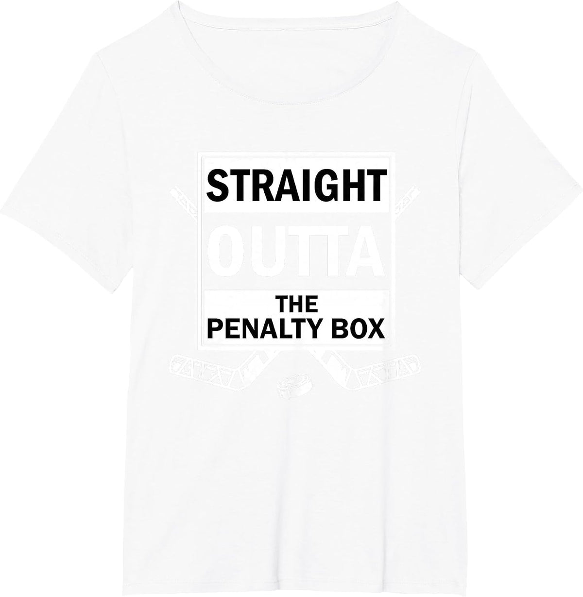 Ice Hockey Player Straight Outta The Penalty Box T-Shirt - White