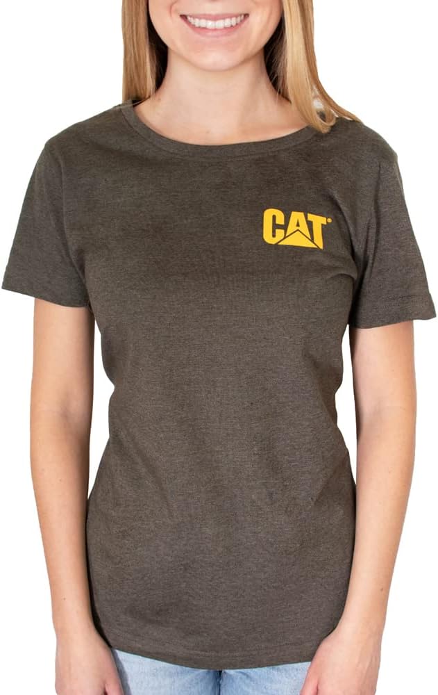 CAT Womens Trademark T-Shirt - Army Moss Heather
