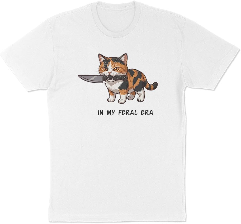Calico Cat in My Feral Era T-Shirt Unisex - White