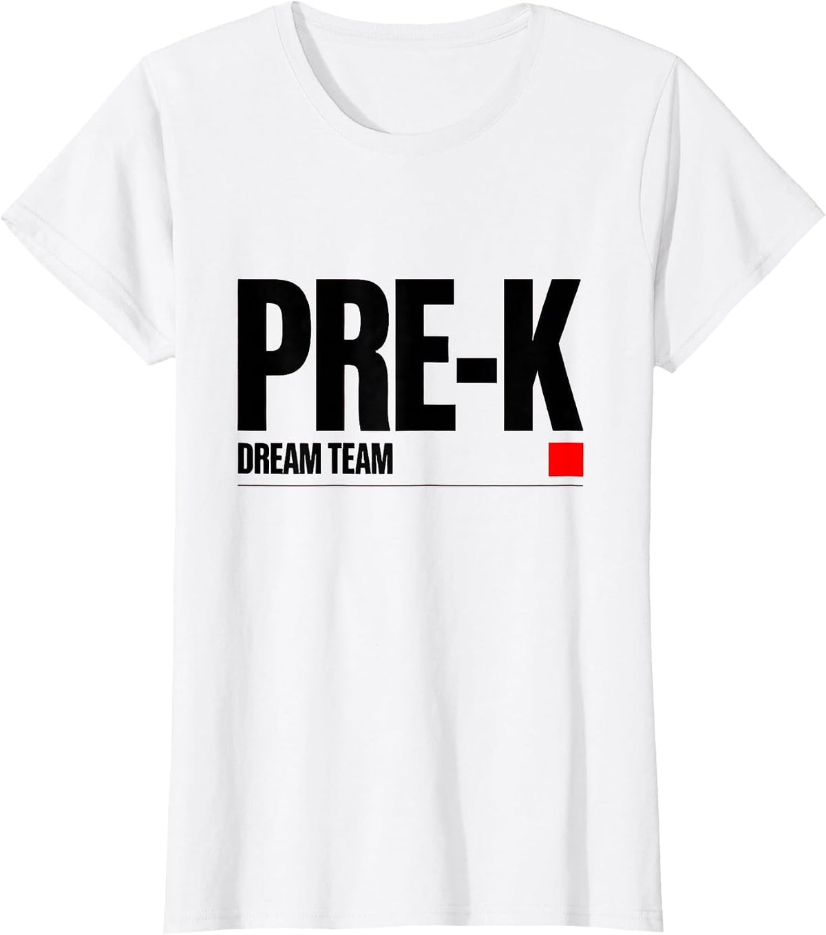 Pre-K Dream Team Cheerful Preschool Teacher First Day T-Shirt - White