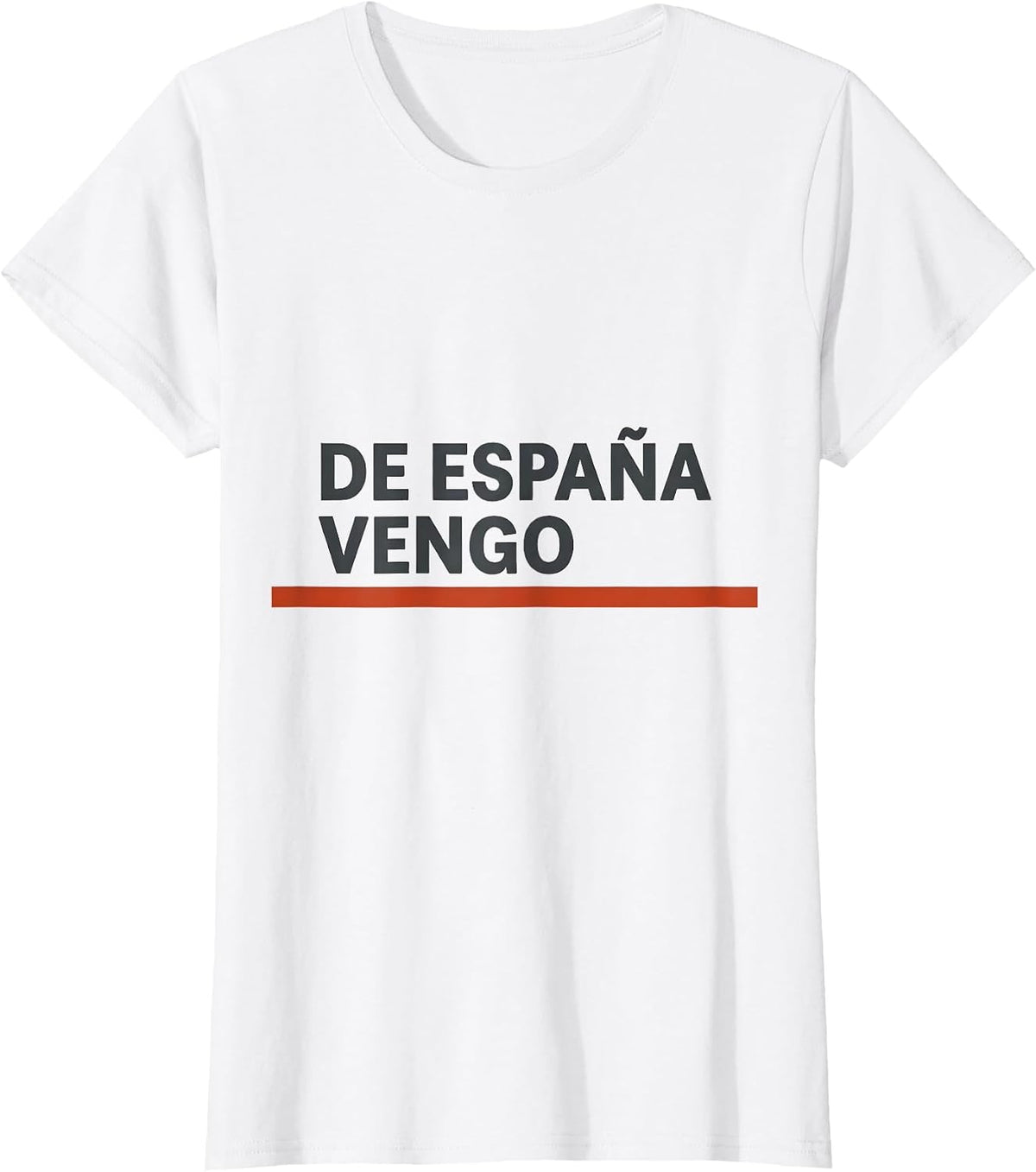 Women's De España Vengo Minimalist Spanish Heritage Souvenir T-Shirt - White