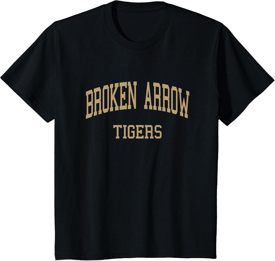 Broken Arrow High School HS Broken Arrow OK Retro Sports T-Shirt - Black