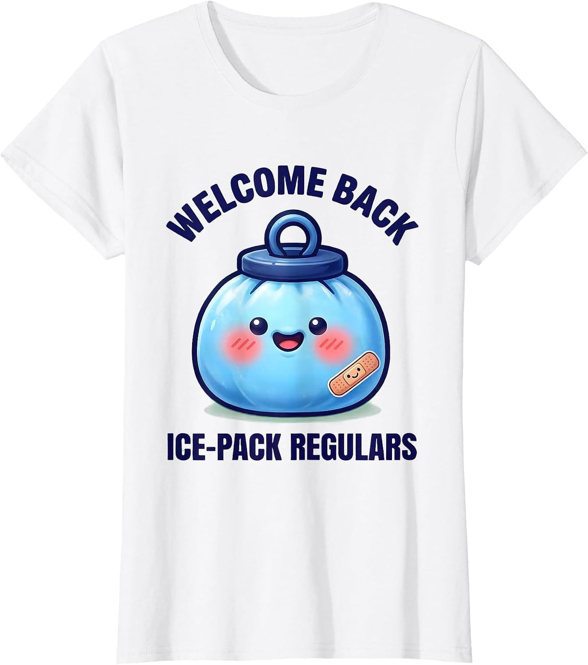 Welcome Back Ice-Pack Regulars Cute Kawaii School Nurse T-Shirt - White
