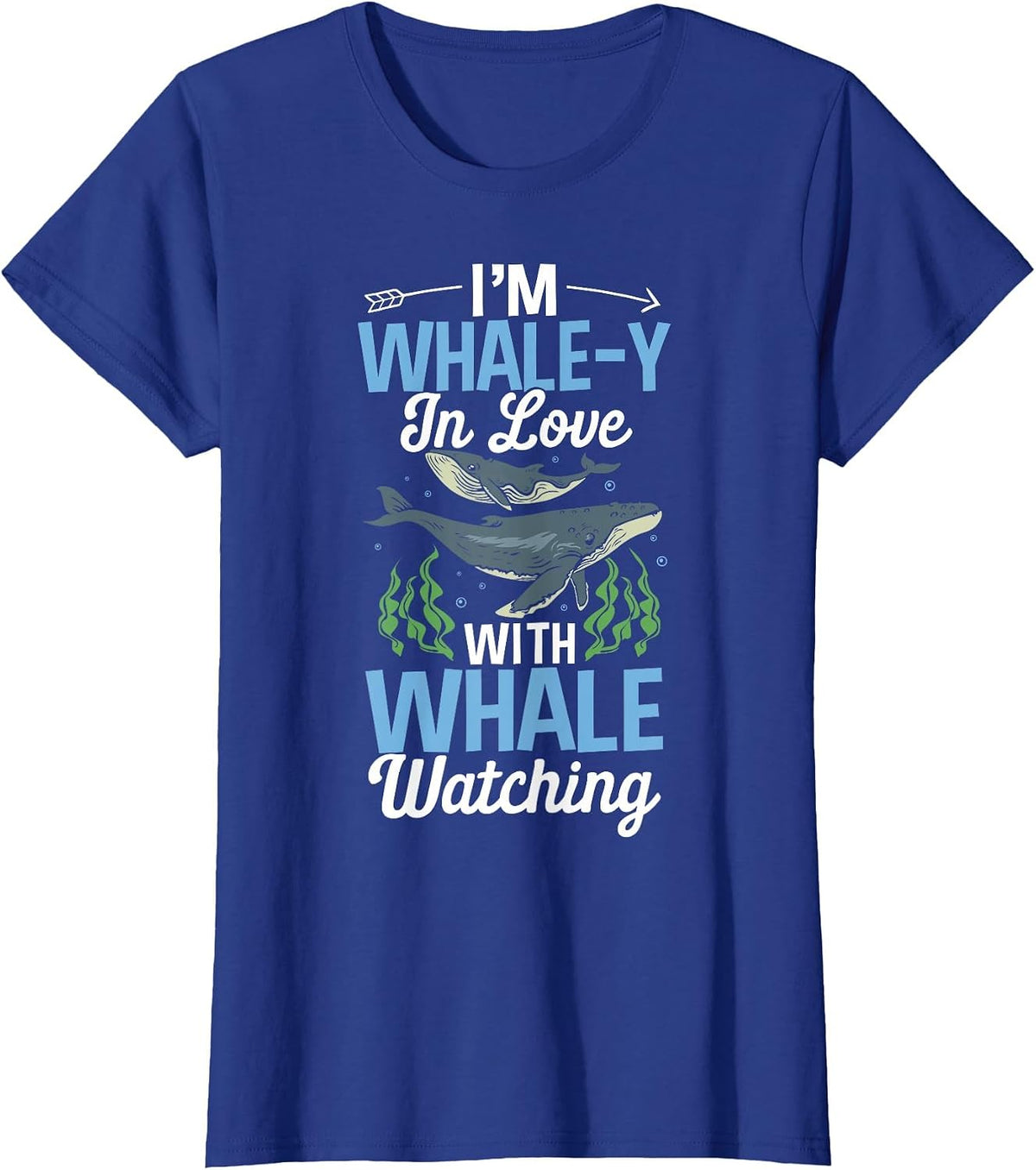 Whale Watcher Marine Aquarist Humpback Orca Whale Watching T-Shirt - Royal Blue