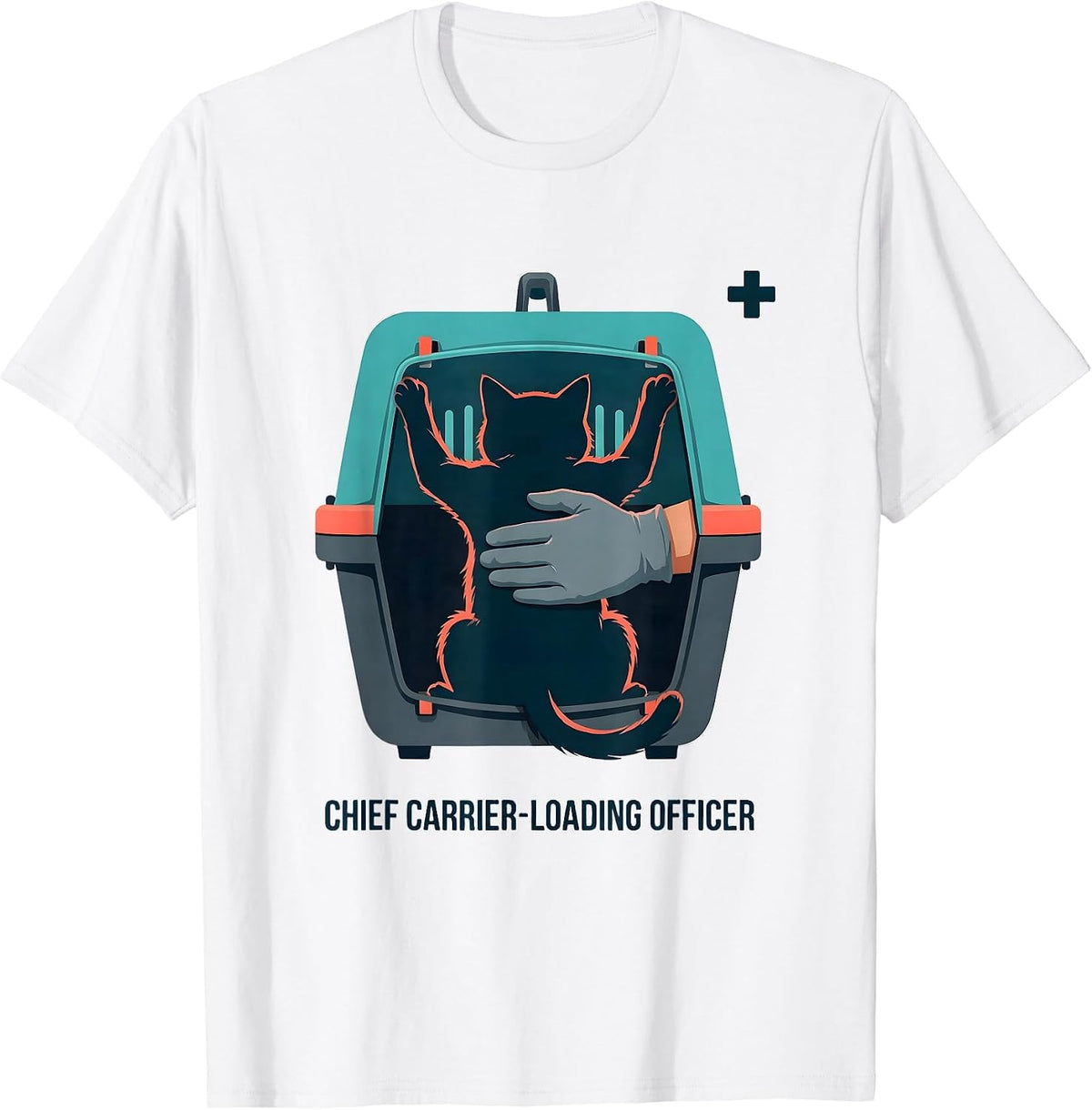 Men's Chief Carrier-Loading Officer Funny Veterinarian Gift Vet T-Shirt - White