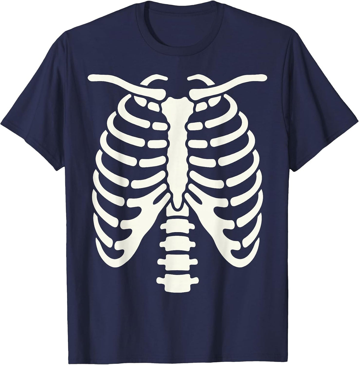 Skeleton Body Halloween Costume Bones Radiology Tech T-Shirt - Navy Blue