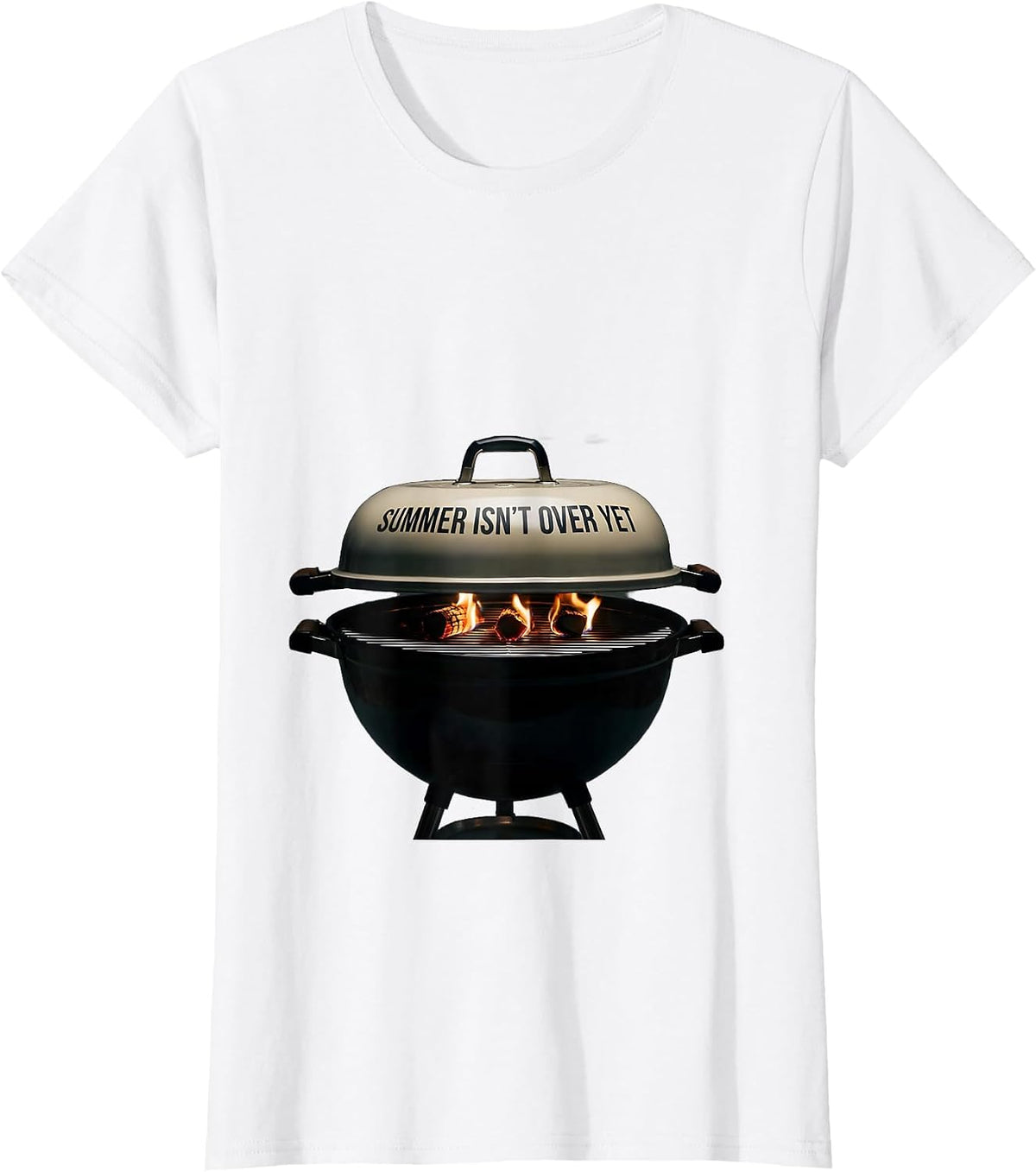 Summer Isn't Over Yet Minimalist Grill Dad Last Cookout T-Shirt - White