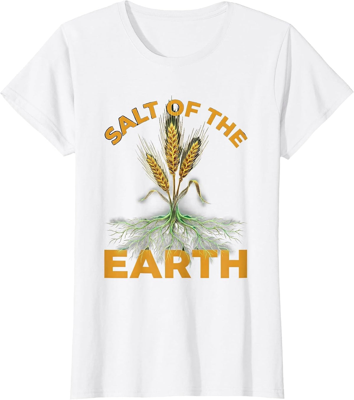 Salt of the Earth Hardworking Peasant Design T-Shirt - White