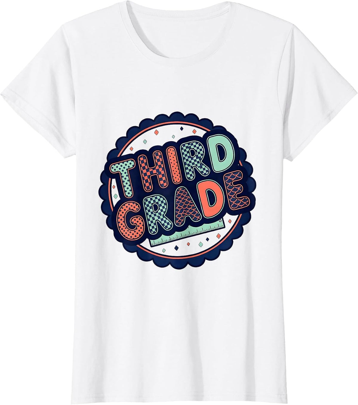 Third Grade Playful Back To School Teacher Student T-Shirt - White