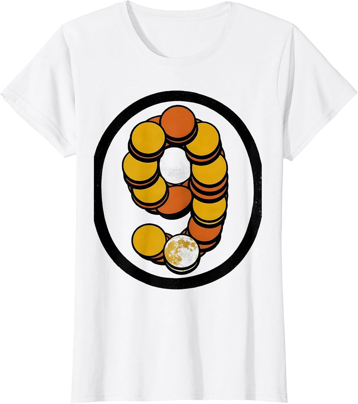 Nine Planets Poster-Style Pluto Demotion Humor T-Shirt - White
