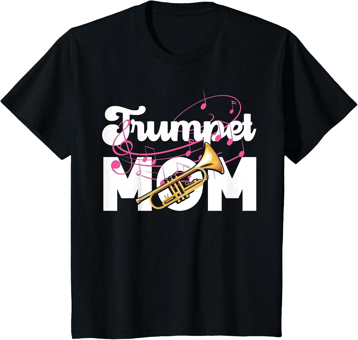 Trumpet Player Mom Mother Trumpet Mom T-Shirt - Black