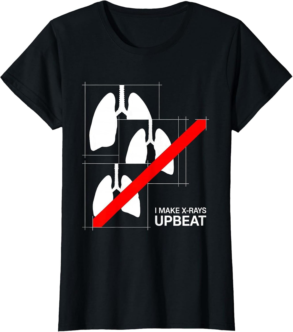 Women's I Make X-Rays Upbeat Bauhaus Modernist Radiology Tech Gift T-Shirt - Black