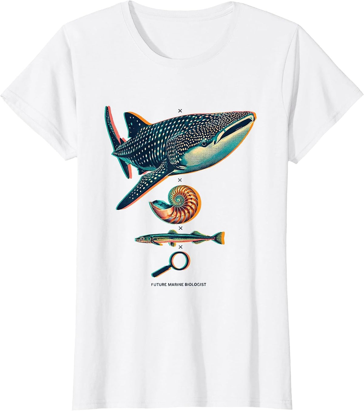 Women's Future Marine Biologist Cute Whale Shark Ocean Science T-Shirt - White