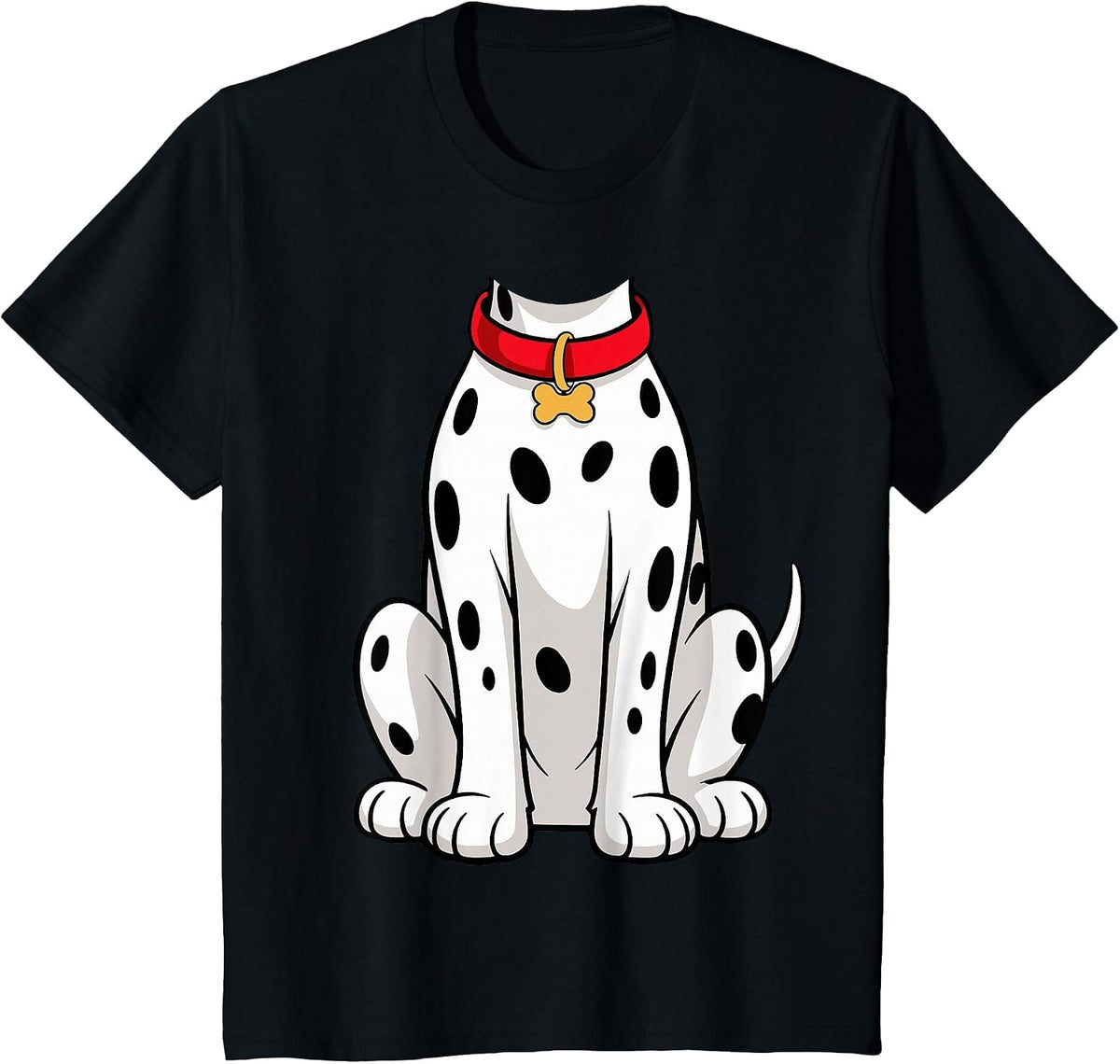 Dalmatian Shirt Adult Men Women Kids Dalmatian Costume T-Shirt - Black