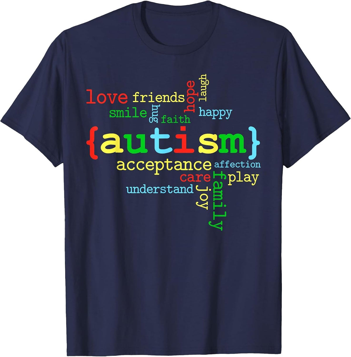 Autism Awareness for Mom Dad Men Women Kids T-Shirt - Navy Blue