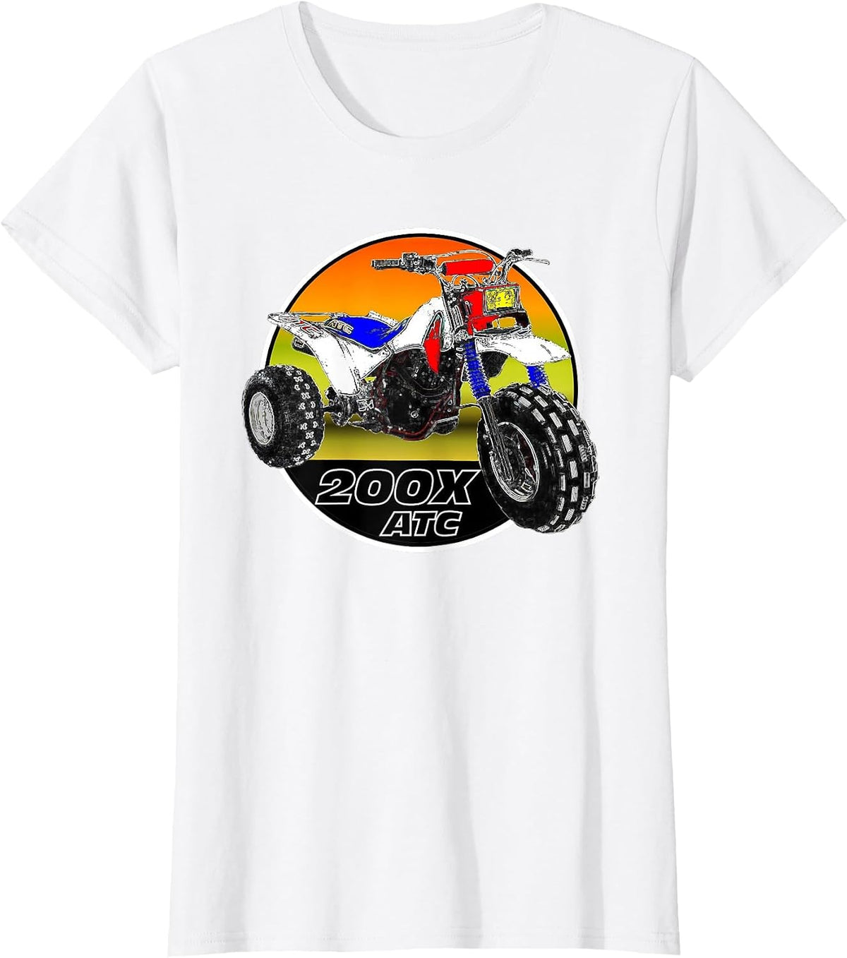 Three Wheeler 200x Vintage Retro ATV ATC T-Shirt - White