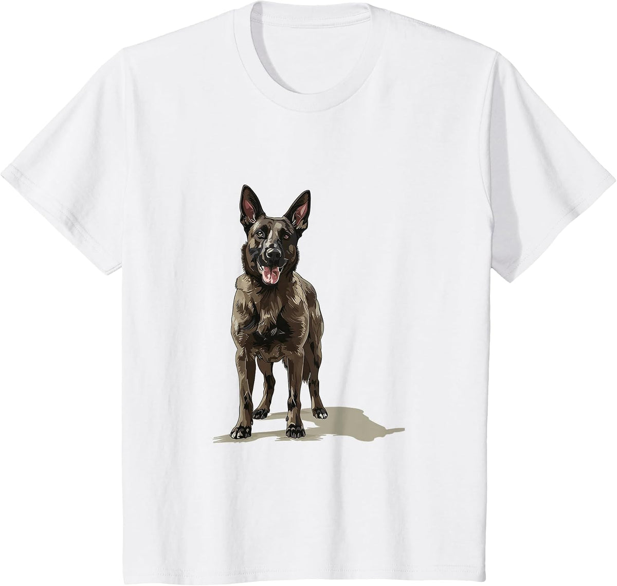 Dutch Shepherd Dog Breed Graphic T-Shirt - White
