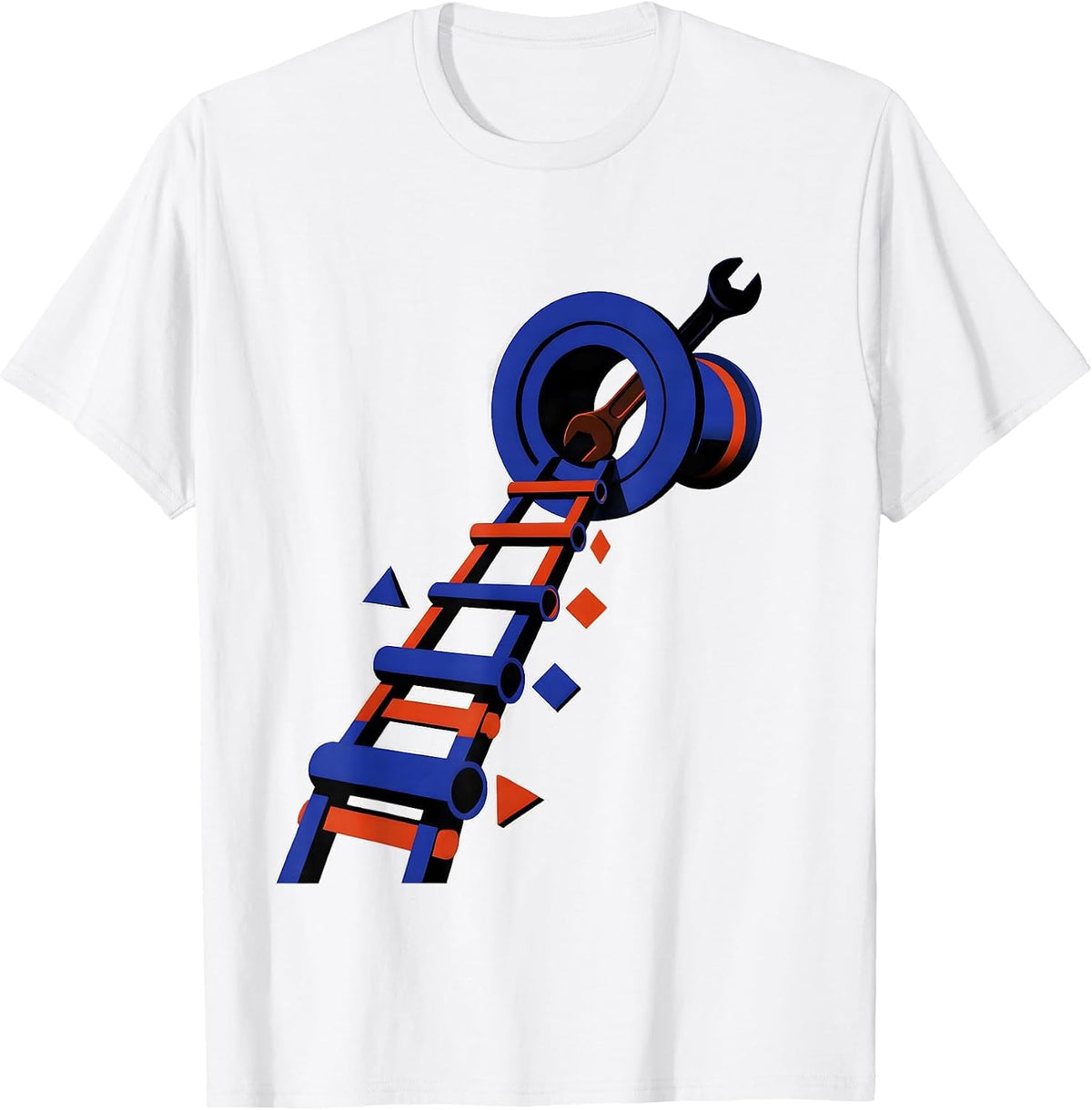 Men's Drain Trap Pipe Wrench Funny Plumber Gift T-Shirt - White