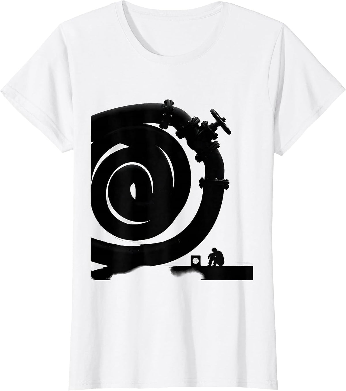 Massive Pipe Run Funny Plumber Occupation Humor T-Shirt - White