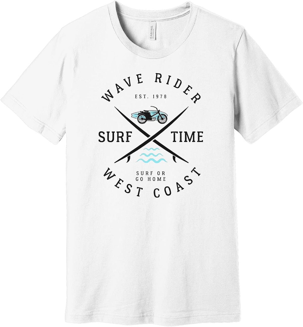 Wave Rider Surf Time West Coast T-Shirt - White