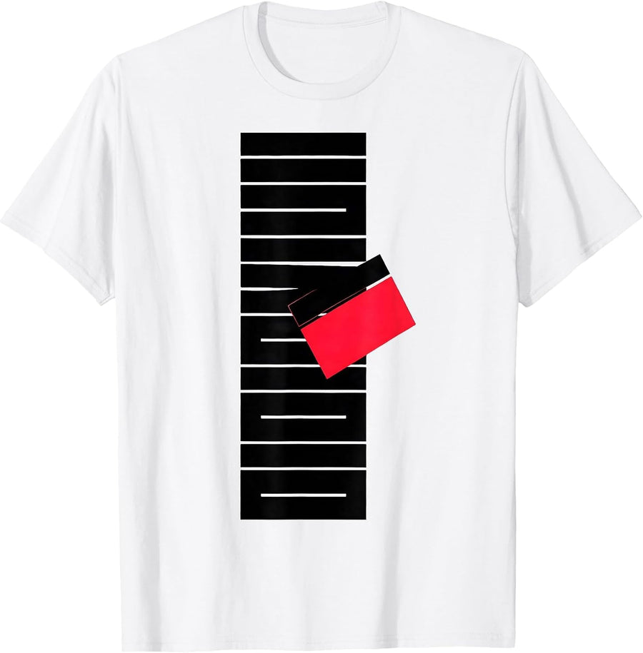 Men's Abstract Letter-Block Dyslexia Awareness Humor T-Shirt - White